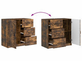 Sideboard Smoked Oak 66 x 34.5 x 87 cm Engineered Wood 895780