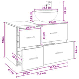 Bathroom Furniture Set 2 pcs Artisan Oak Engineered Wood 3403959