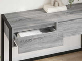 End Table Grey Sonoma 100 x 36 x 75 cm Engineered Wood 886699