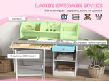 Two-Piece Kids Desk and Chair Set with Storage, for Ages 5-8 Years - Grey T3398P347722