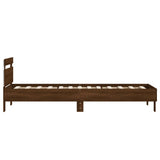 Bed Frame without Mattress with LED Lights Brown Oak 90x190 cm Single 838749