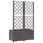 Garden Planter with Trellis Brown 80x40x136 cm PP 318261