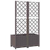 Garden Planter with Trellis Brown 80x40x136 cm PP 318261