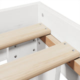 Bed Frame without Mattress White 150x200 cm King Size Solid Wood Pine 855353