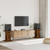 Speaker Stands 2 pcs Smoked Oak 30x30x60 cm Engineered Wood 852658