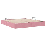 Storage Bed with Mattress with Storage Pink 160 x 200 cm Velvet 3370111