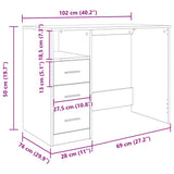 Desk Artisan Oak 102x50x76 cm Engineered Wood 855853