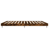 Bed Frame without Mattress Smoked Oak 200x200 cm Engineered Wood 832218
