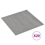Self-adhesive Flooring Planks 20 pcs PVC 1.86 m Grey Stippled 330174