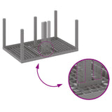 Garden Dining Table Light grey 150 x 100 x 73 cm Poly Rattan 871687