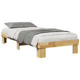 Bed Frame without Mattress 100x200 cm Solid Wood Oak 851949