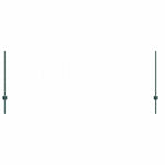 Green Fence Posts 22 pcs Green Metal 3335916