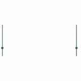 Green Fence Posts 22 pcs Green Metal 3335916