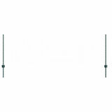 Embedded Fence Post 22 pcs Green 120 cm Powder-Coated Steel 3335916