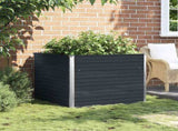 Raised Garden Bed Anthracite 100x100x77 cm Galvanised Steel 45725