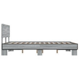 Bed Frame without Mattress Grey Sonoma 120x190 cm Small Double 3280205