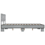 Bed Frame without Mattress Grey Sonoma 135x190 cm Double 3280210