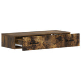 Wall-Mounted Side Table Smoked Oak 87.5 x 34.5 x 17 cm 899010