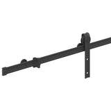 Sliding Door Hardware Kit 183 cm Steel Black 4009748