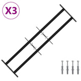 Security Grille for Windows with 2 Crossbars 3 pcs 63-114 cm 42031283