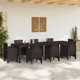 Garden Table Brown 300 x 100 x 73 cm Poly Rattan 3378521