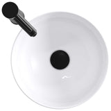 Bathroom Wash Basin Matte Black 32 x 32 x 13 cm Metal 890243