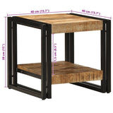 ZNTS Coffee Table 40x50x38 cm Solid Rough Wood Mango 4102724