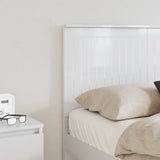 Headboard with Headboard Gloss White 135 cm Engineered wood 887774