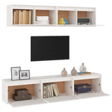 TV Cabinets 5 pcs White Solid Wood Pine 3100150