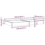 Garden Raised Bed with Liner 240x120x25 cm Solid Wood Fir 364301