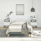 Bed Frame without Mattress Dark Grey 100x190 cm Twin Fabric 346851