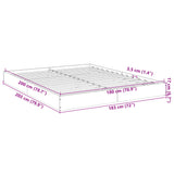 Bed Frame without Mattress Concrete Grey 180x200 cm Super King 842003