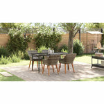 Garden Dining Set with Cushion 5 pcs Grey Poly Rattan 3261680