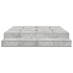 Storage Bed Frame with Door Concrete Grey 236.5 x 200 x 31.5 cm 3335624