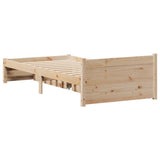 Bed Frame without Mattress 100x200 cm Solid Wood Pine 3301684