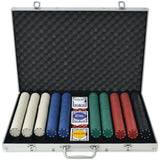 Poker Set with 1000 Chips Aluminium 80181