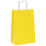 Paper Bags 250 pcs with Handles Yellow 21x11x31 cm 4102008