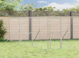 Outdoor Dog Kennel Silver 6x6x2 m Galvanised Steel 3190460