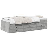 Daybed with Drawers without Mattress Concrete Grey 90x200 cm 3280877