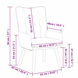 Armchair Light Grey 63 x 67 x 94 cm Fabric 42001824