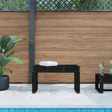 Garden Bench Black Solid Pine Wood Standard Durable 825090
