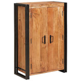 Highboard with Doors Brown Solid Acacia Wood and Metal 4104767