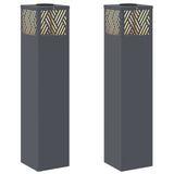 Solar LED Pathway Light 2 pcs Anthracite Cold Rolled Steel 879732