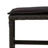 13 Piece Garden Dining Set with Cushions Black Poly Rattan 3211159