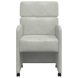 Dining Chairs with Wheels 2 pcs Light grey 58 x 65 x 98 cm 42017875