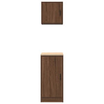 ZNTS Garage Cabinets 2 pcs Brown Oak Engineered Wood 3328302