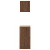 ZNTS Garage Cabinets 2 pcs Brown Oak Engineered Wood 3328302