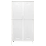 Wardrobe White 90x50x180 cm Steel 336251