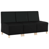 Modular Sofa Unit Armless 3 pcs Black 55 x 74 x 82 cm 3399818