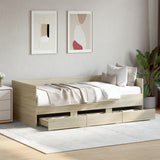 Daybed Sonoma Oak Engineered wood Single Convertible 3280827